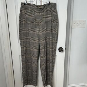 Women’s Checkered Dress Pants in Black and Tan
